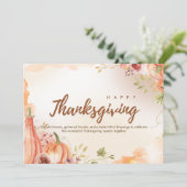 ベージュアンドブラウンシンプル感謝祭 シーズンカード (スタンド正面)