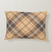 ベージュアンドブラウンタータンチェック アクセントクッション (裏面)