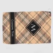 ベージュアンドブラウンタータンチェック ゴルフタオル (横)