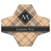 ベージュアンドブラウンタータンチェック サッカーボール (フラット)