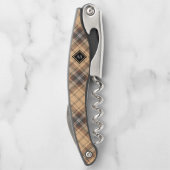 ベージュアンドブラウンタータンチェック ソムリエナイフ (裏面)