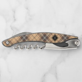 ベージュアンドブラウンタータンチェック ソムリエナイフ (裏面)