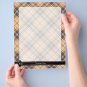 ベージュアンドブラウンタータンチェック チラシ (手)