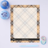 ベージュアンドブラウンタータンチェック チラシ (シングル)