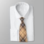 ベージュアンドブラウンタータンチェック ネクタイ (タイ)