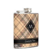 ベージュアンドブラウンタータンチェック フラスク (右)