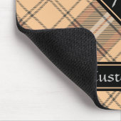 ベージュアンドブラウンタータンチェック マウスパッド (コーナー)