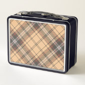 ベージュアンドブラウンタータンチェック メタルランチボックス (裏面)