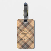 ベージュアンドブラウンタータンチェック ラゲッジタグ