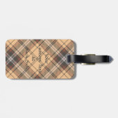 ベージュアンドブラウンタータンチェック ラゲッジタグ