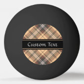 ベージュアンドブラウンタータンチェック 卓球ボール (裏面)