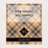 ベージュアンドブラウンタータンチェック 名刺 (外部フラット)