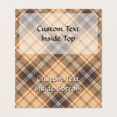 ベージュアンドブラウンタータンチェック 名刺 (内部フラット)