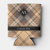 ベージュアンドブラウンタータンチェック 缶クーラー (正面)