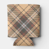 ベージュアンドブラウンタータンチェック 缶クーラー (裏面)
