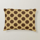 ベージュアンドブラウン水玉模様 アクセントクッション (裏面)
