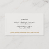 ベージュアンドホワイトストライプズブティックビジネスカード 名刺 (裏面)