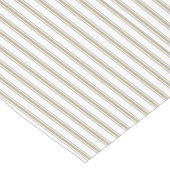 ベージュアンドホワイトチキングストライプ ショートテーブルランナー (コーナー)