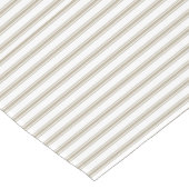 ベージュアンドホワイトチキングストライプ ショートテーブルランナー (コーナー)