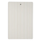 ベージュアンドホワイトチキングストライプ ミニクリップボード (裏面)