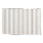 ベージュアンドホワイトチキングストライプ 枕カバー (裏面)