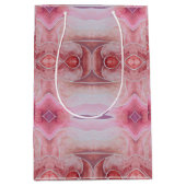 ベージュアーストーンダイヤモンドウォーターカラーハンド絵を描 ミディアムペーパーバッグ (正面)