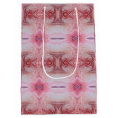 ベージュアーストーンダイヤモンドウォーターカラーハンド絵を描 ミディアムペーパーバッグ (裏面)