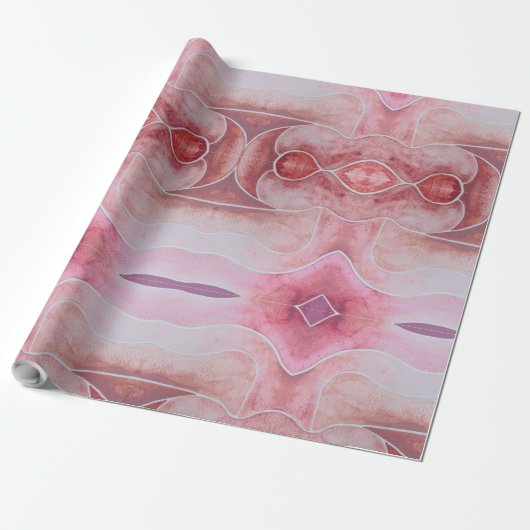 ベージュアーストーンダイヤモンドウォーターカラーハンド絵を描 ラッピングペーパー (アンロールド)