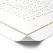 ベージュアーチジョイミニマルント《キリスト教》洗礼式や命名式シーティングチャート ポスター (角)