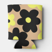 ベージュイエローブラックフローラエレガントフローラ 缶クーラー (裏面)