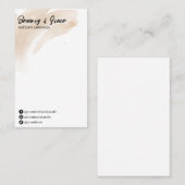 ベージュインクイヤリングディスプレイカード 名刺 (正面/裏面)