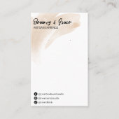 ベージュインクイヤリングディスプレイカード 名刺 (正面)