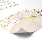 ベージュインクマーブリングデザイン価格表ポスター ポスター (角)