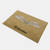 ベージュウィングズドルマット ドアマット (アングル)