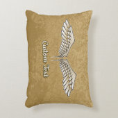 ベージュウィングズ化粧枕 アクセントクッション (正面(垂直))