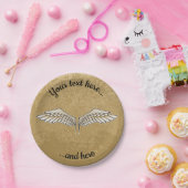 ベージュウィング紙プレート ペーパープレート (パーティー)