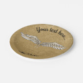 ベージュウィング紙プレート ペーパープレート (アングル)