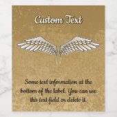 ベージュウイングワインラベル ワインラベル (シングルラベル)