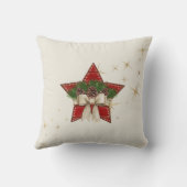 ベージュウォーターイラストレーションメリークリスマス クッション (裏面)