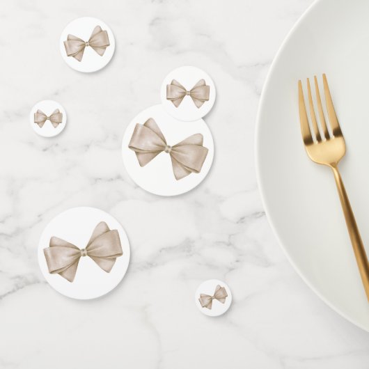 ベージュウォーターカラーボウ コンフェッティ (グループ)