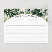 ベージュウォーター色の緑結婚の葉のアドバイス (正面)