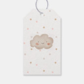ベージュウォーター色ベビーシャワー ギフトタグ (裏面)