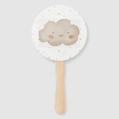 ベージュウォーター色ベビーシャワー ハンドファン (裏面)