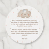 ベージュウォーター色ベビーシャワー フェイバータグ (裏面)