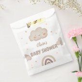 ベージュウォーター色ベビーシャワー フェイバーバッグ (封をした状態)