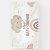 ベージュウォーター色ベビーシャワー 横断幕 (縦)