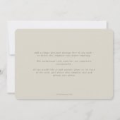 ベージュウルトラミニマルトリプルフォト結婚ズフラット サンキューカード (裏面)