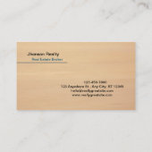 ベージュエステティックブラックミニマリスト実在エテート 名刺 (裏面)