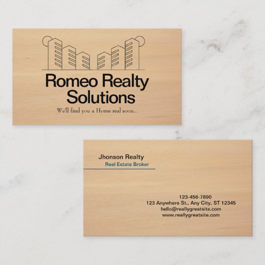 ベージュエステティックブラックミニマリスト実在エテート 名刺 (正面/裏面)