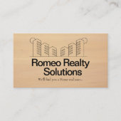 ベージュエステティックブラックミニマリスト実在エテート 名刺 (正面)